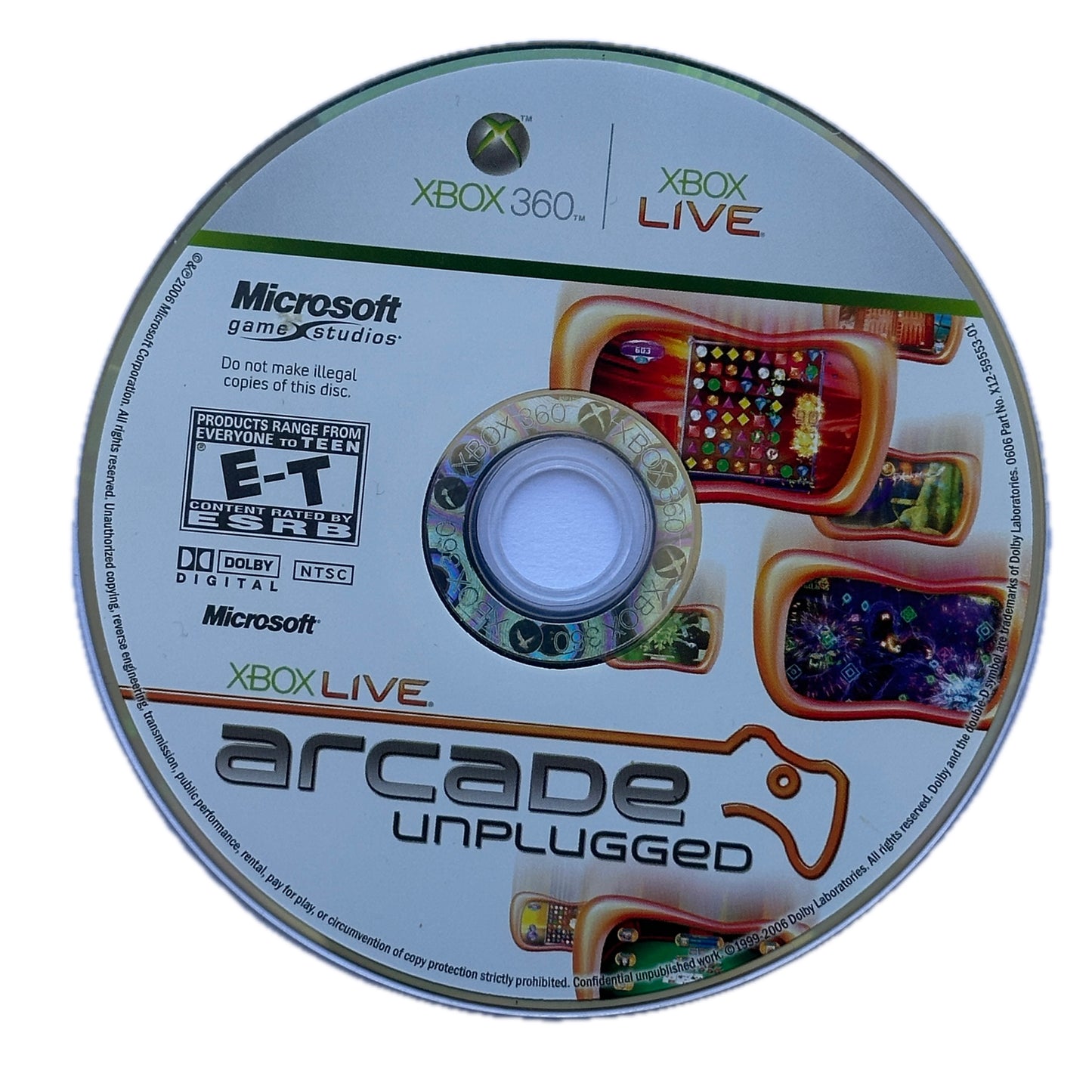 Arcade Unplugged Xbox 360 Loose Disc