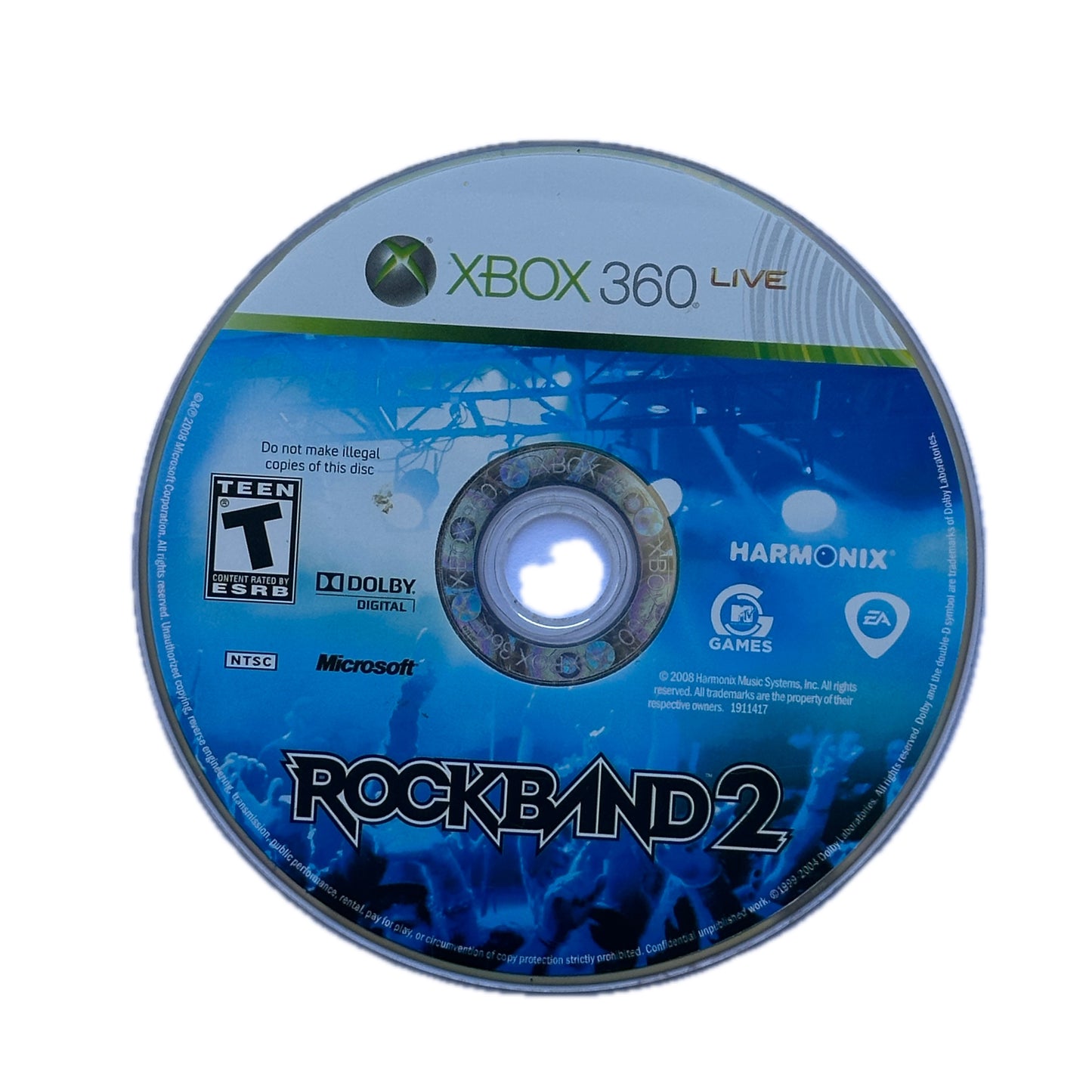 Rock Band 2 Game Xbox 360 Loose