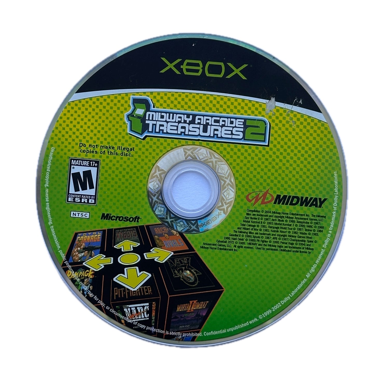 Midway Arcade Treasures 2 Xbox Loose Disc