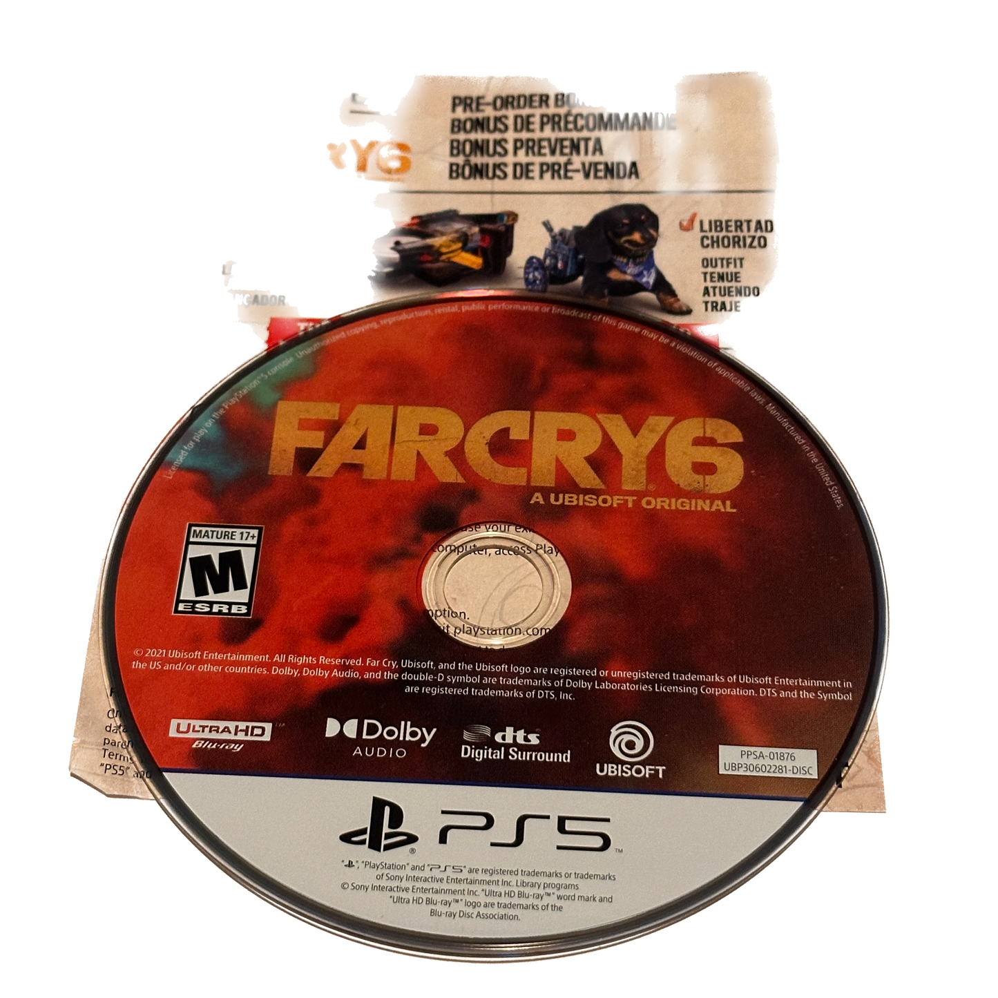 Far Cry 6 Sony PS5 Playstation 5 Loose Disc
