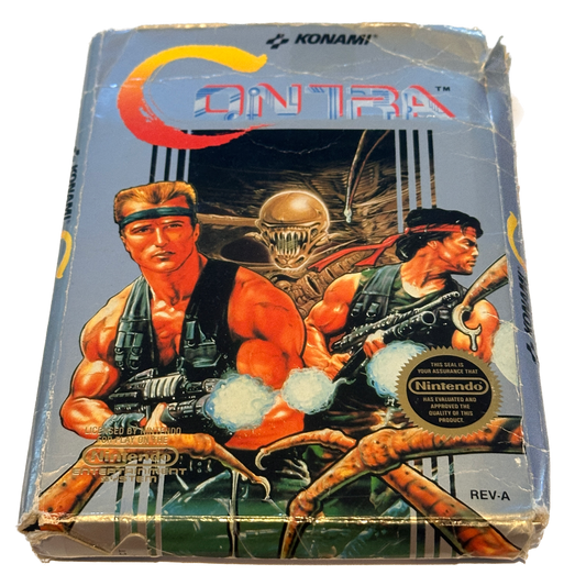 Contra NES Nintendo Entertainment System In Damaged Box