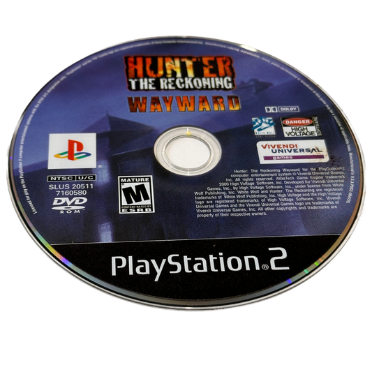 Hunter The Reckoning Wayward Sony PS2 Playstation 2 Loose Disc