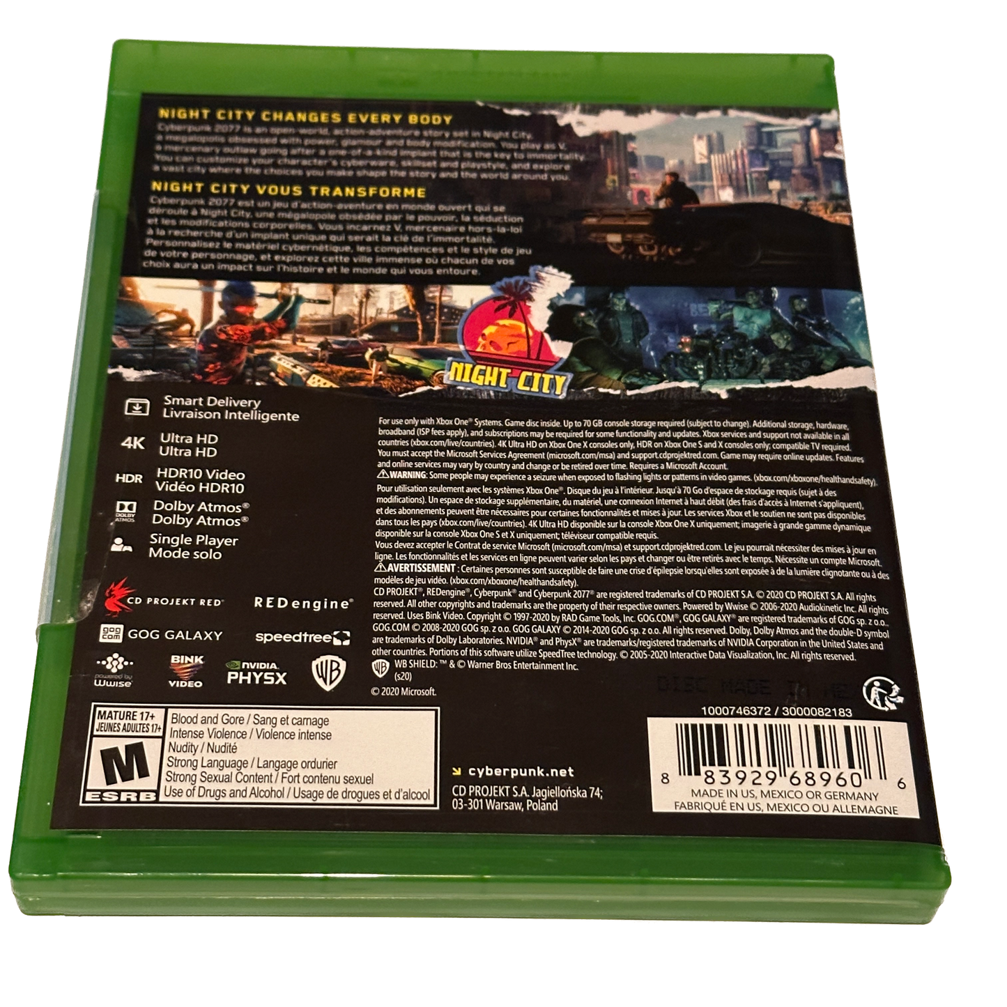 Cyberpunk 2077 Xbox One Factory Sealed
