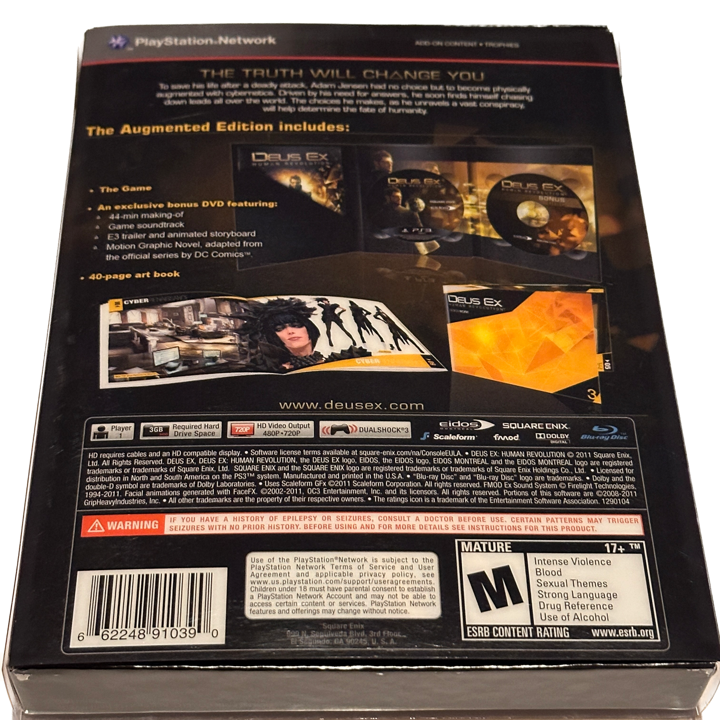 Deus Ex Human Revolution Augmented Edition Sony PS3 Playstation 3 Complete in Box