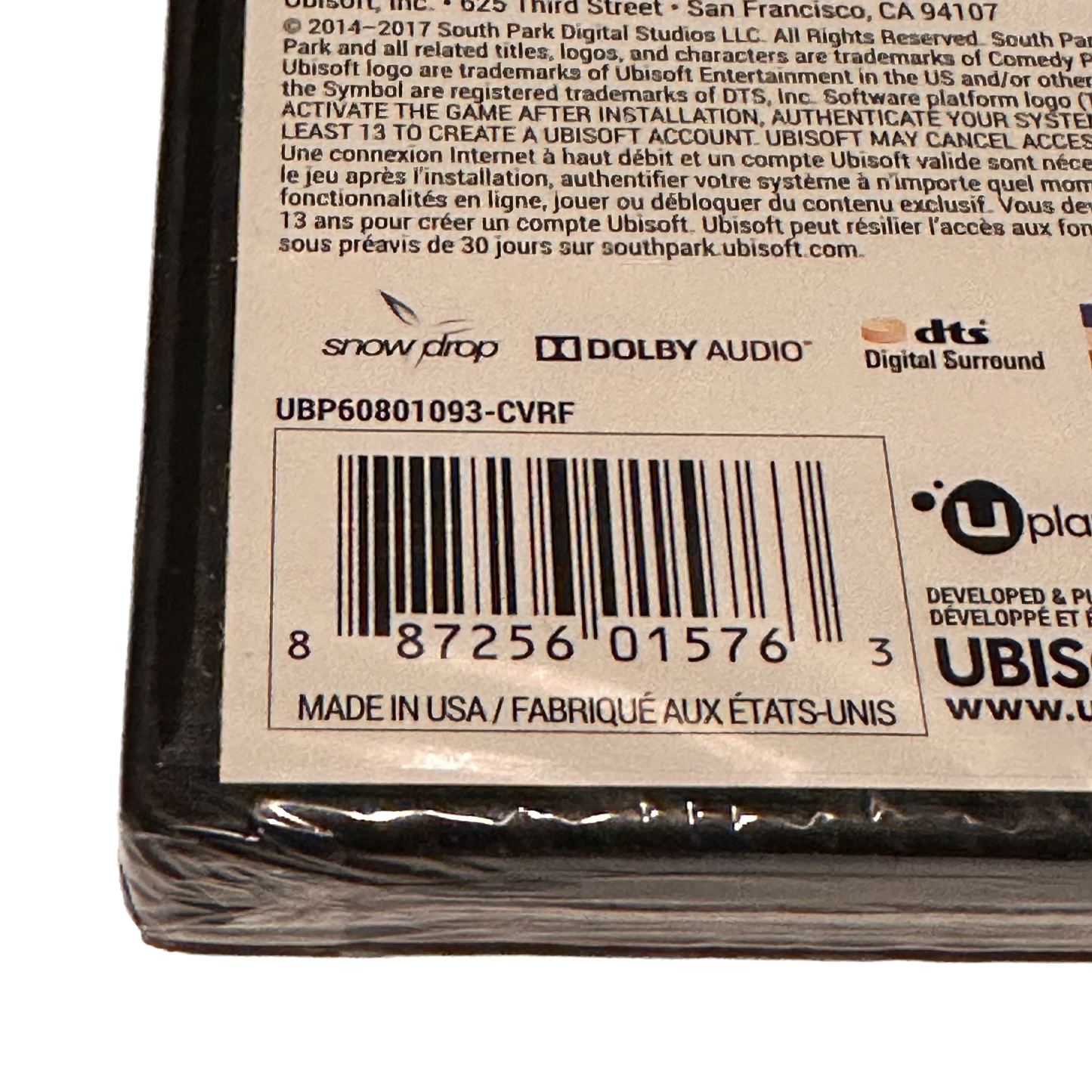 South Park The Fractured But Whole PC Game Factory Sealed & Stick of Truth Digital Download