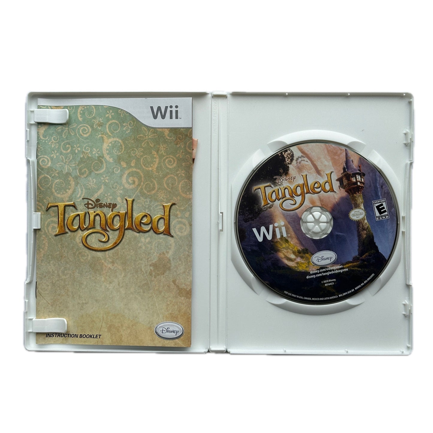 Disney Tangled game case for Wii console on a white background