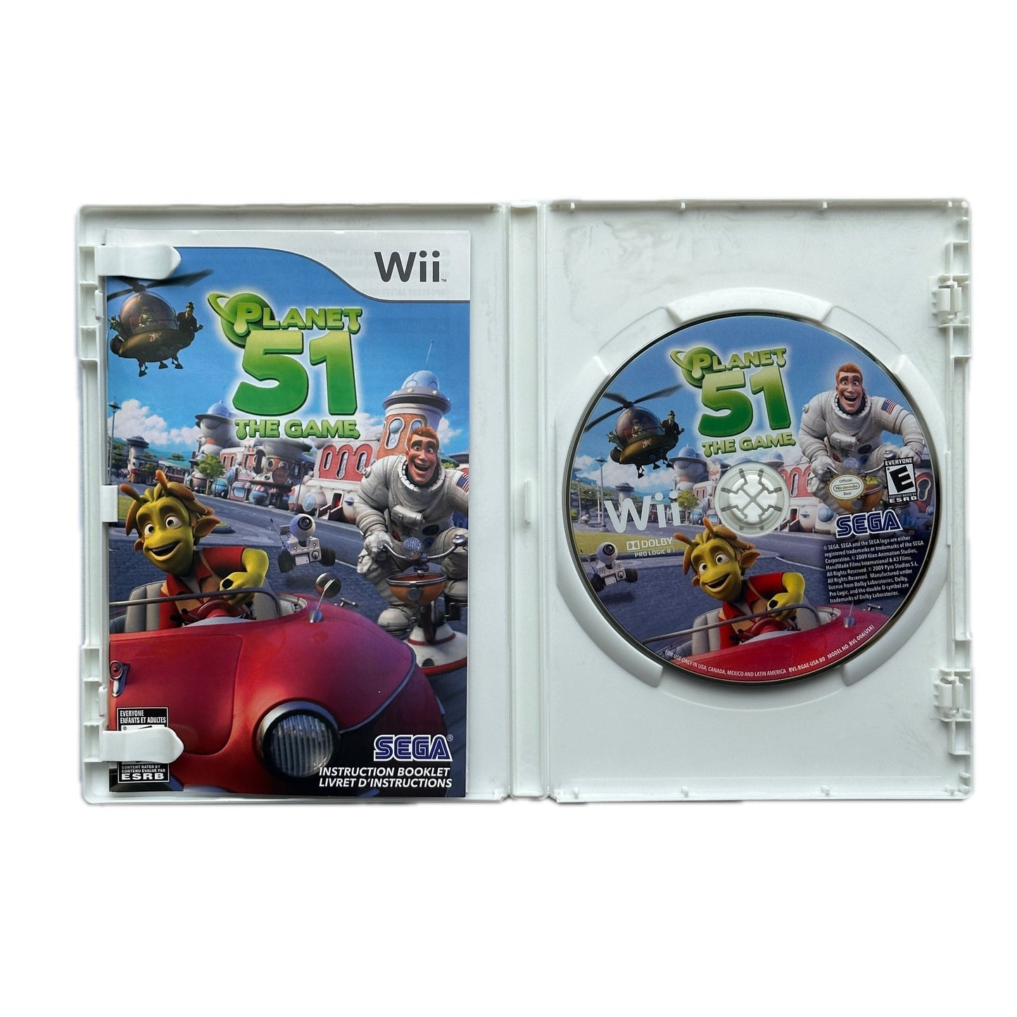 Wii game disc in a clear case with colorful graphics on a white background