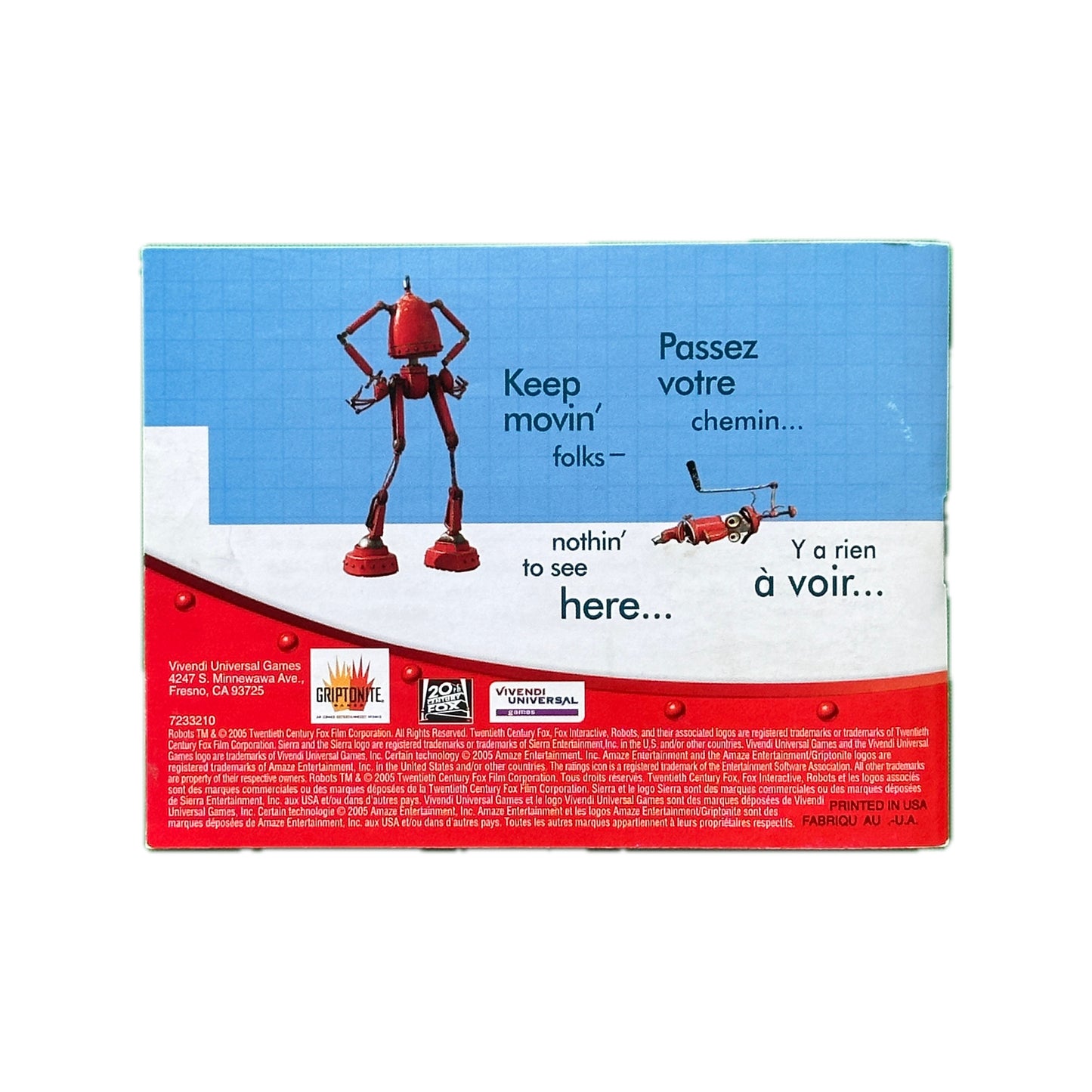 Robots Nintendo Gameboy Advance Loose Game Cart & Manual