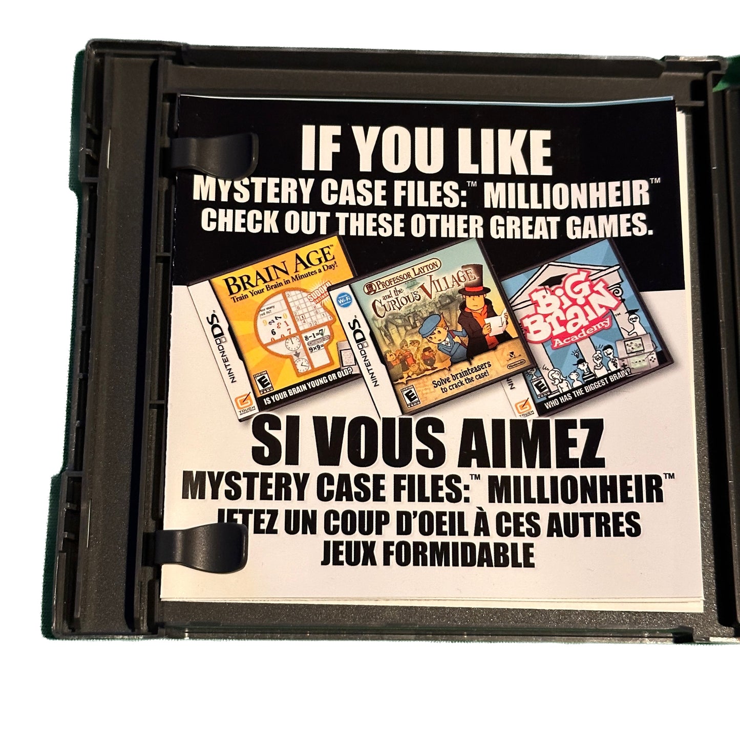 Mystery Case Files Million Heir Nintendo DS Complete in Box