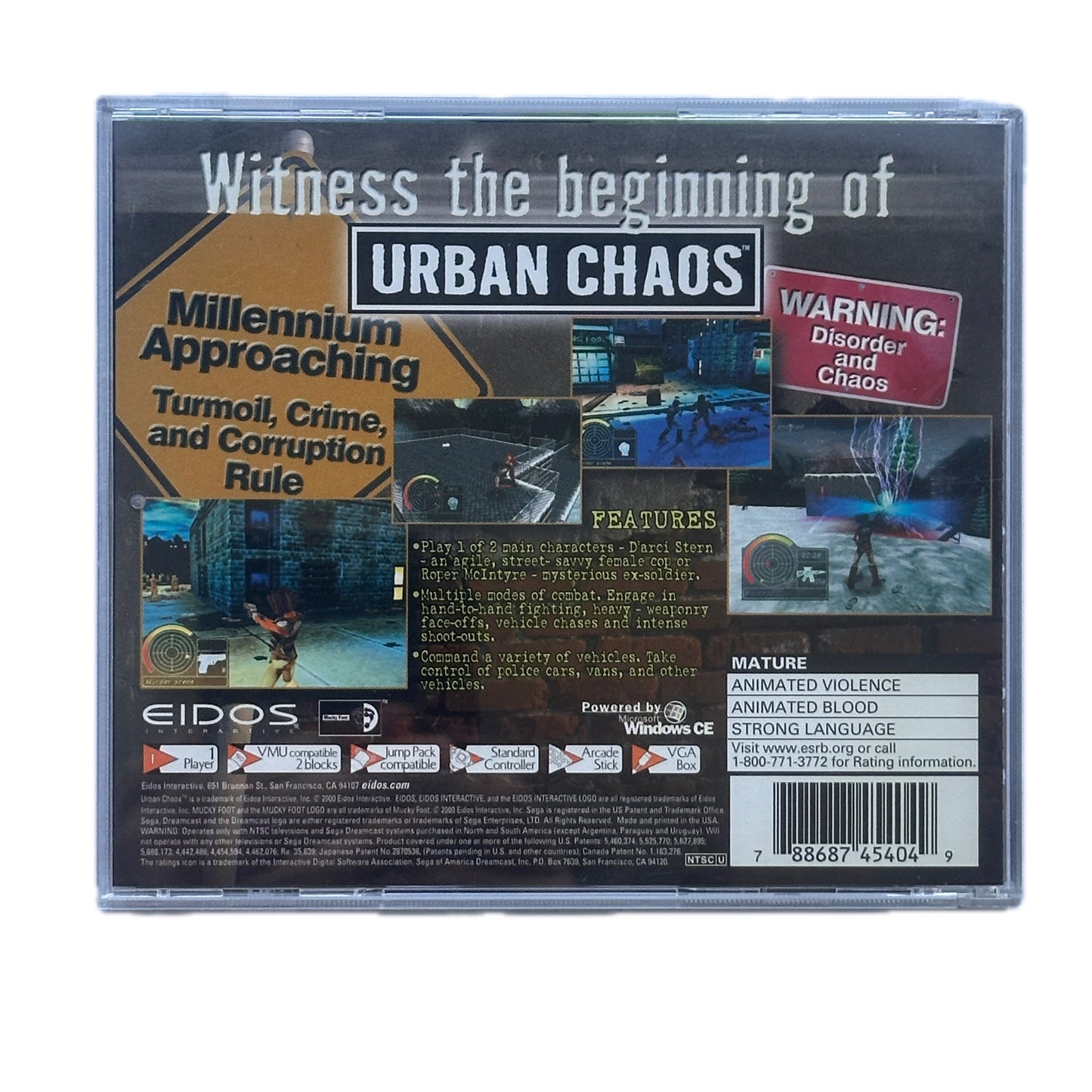 Urban Chaos Black Label Sega Dreamcast Complete in Box