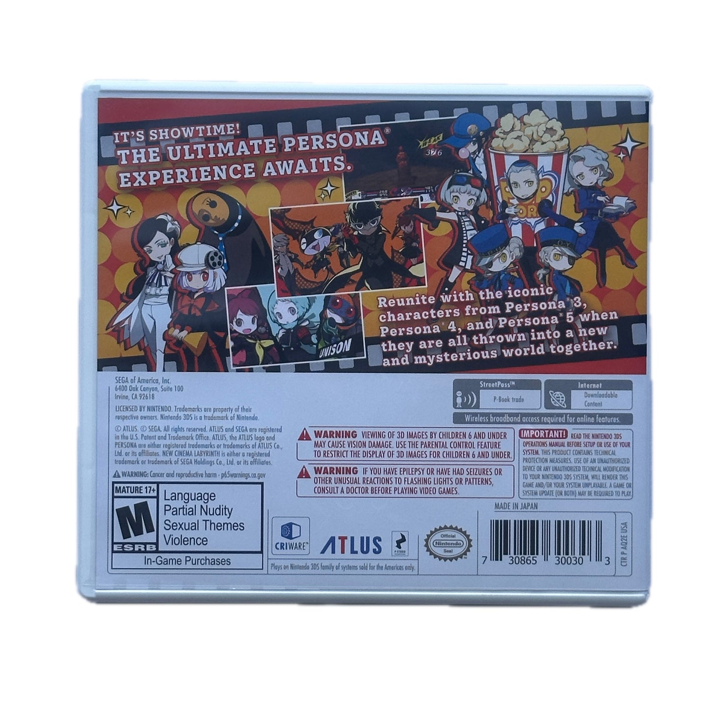 Persona Q2 New Cinema Labyrinth Nintendo 3DS Complete in Box