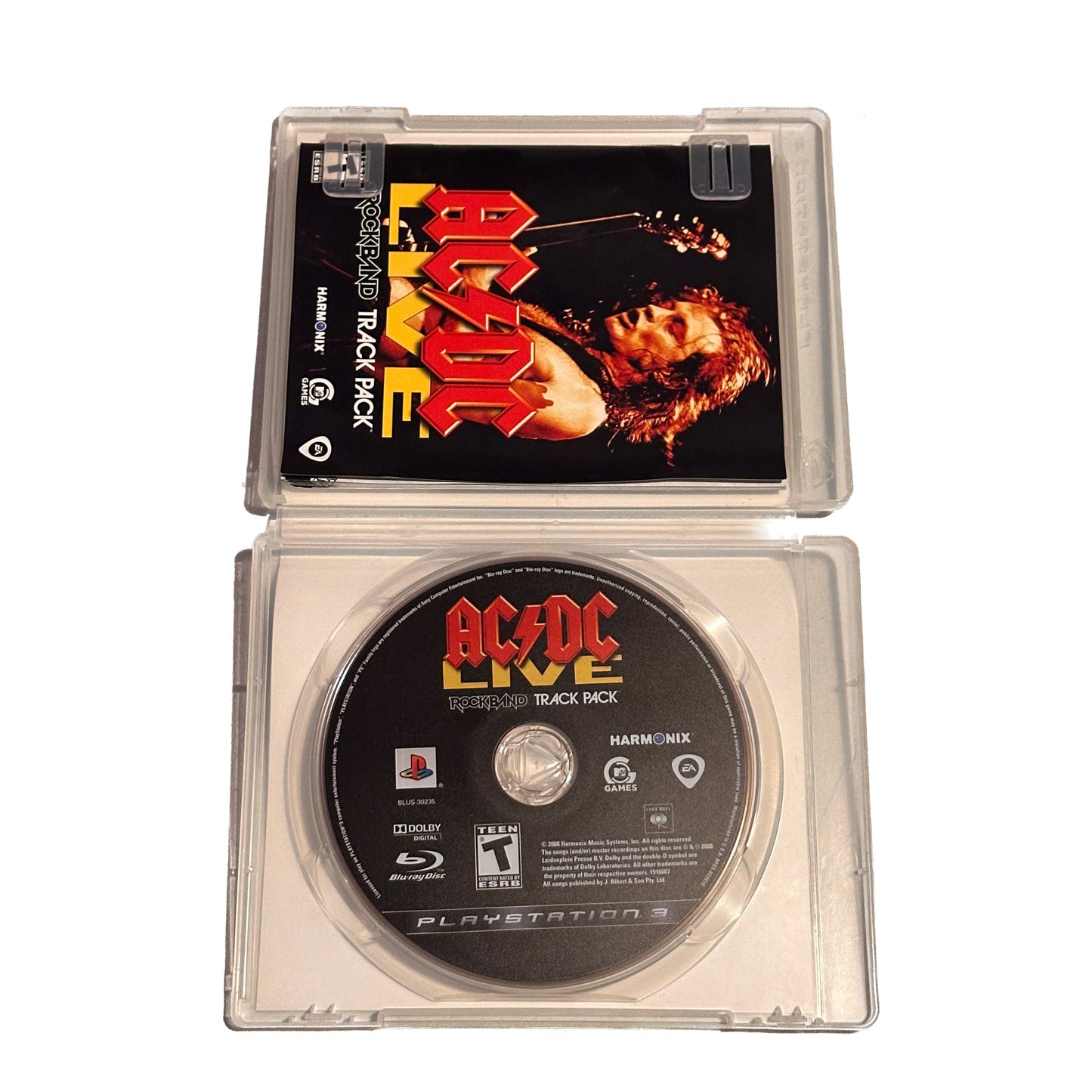 ACDC Live Rockband Track Pack Sony PS3 Playstation 3 Complete in Box