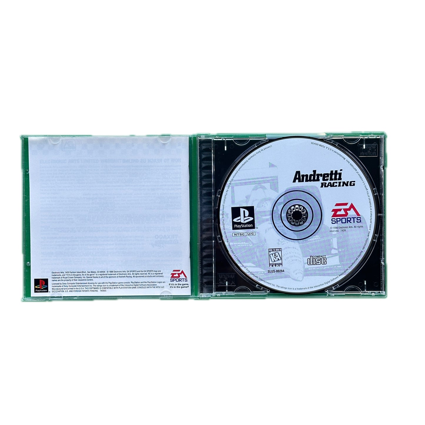 Andretti Racing Sony PS1 Playstation One Complete in Box