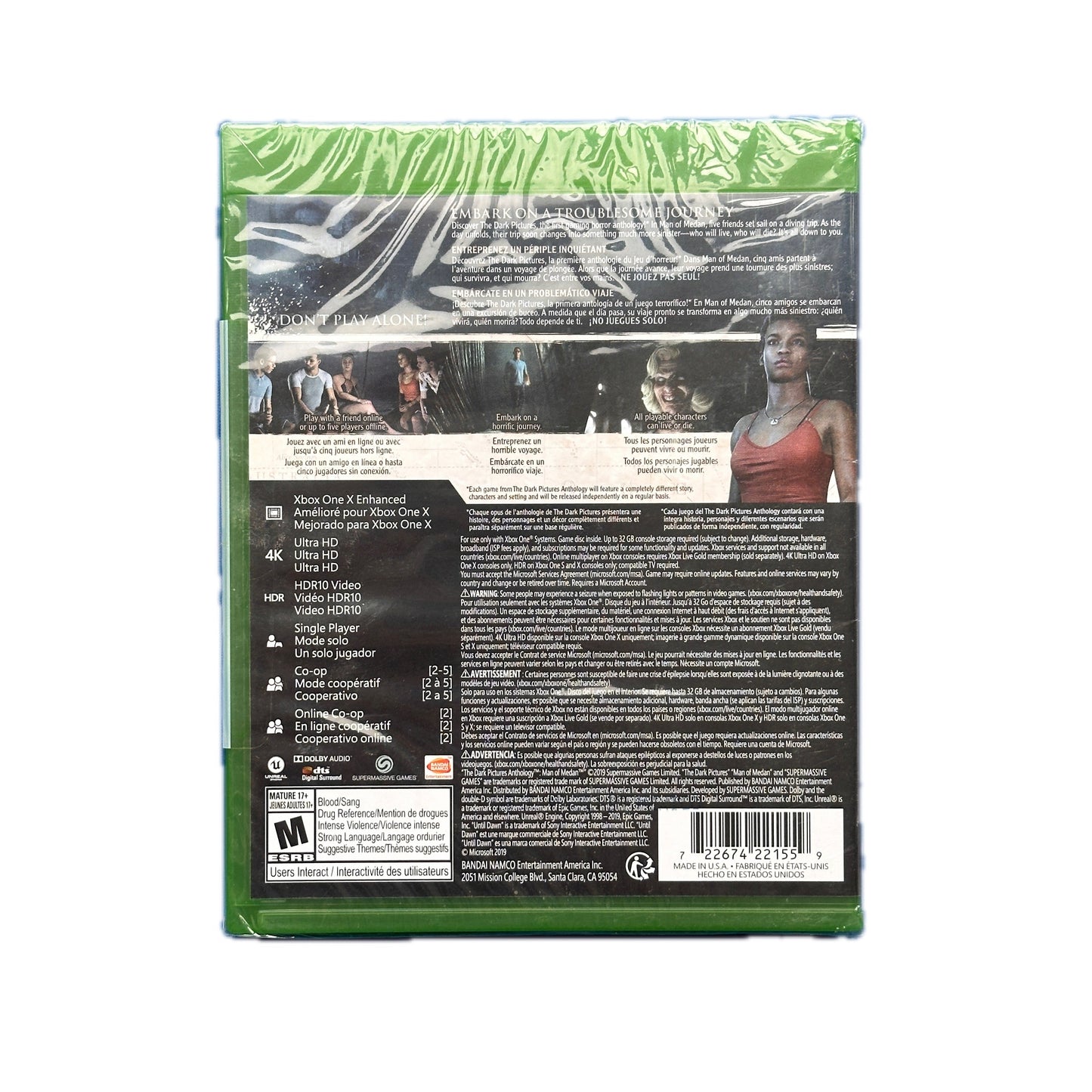 Dark Pictures Anthology Man of Medan Xbox One Factory Sealed