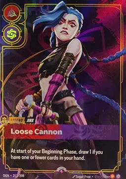 Jinx Loose Cannon 251/298 Foil Promo League of Legends Riftbound Origins Raw