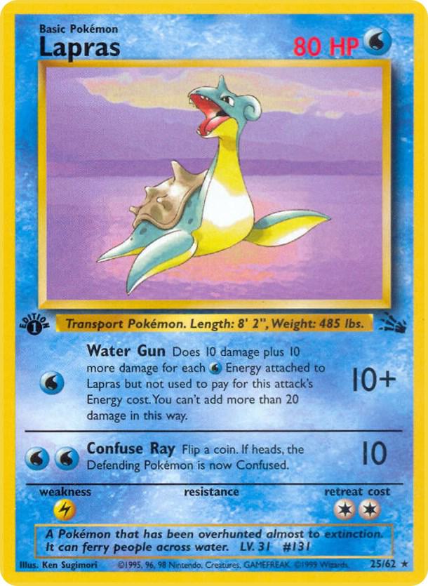 Lapras 25/62 Pokémon Fossil Raw