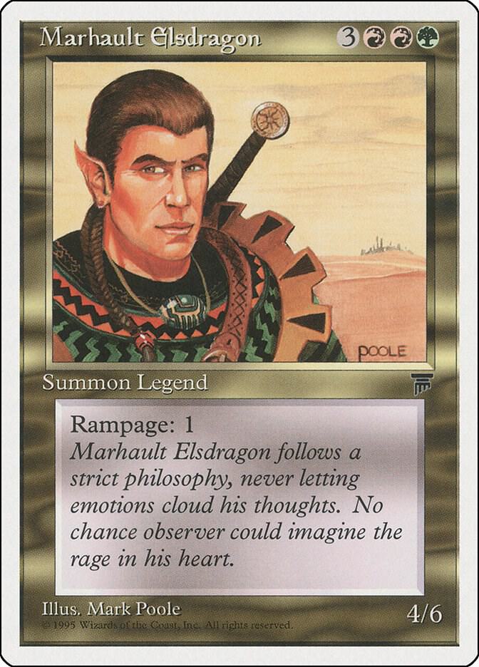 Marhault Elsdragon Magic The Gathering Legends 4th Edition Raw