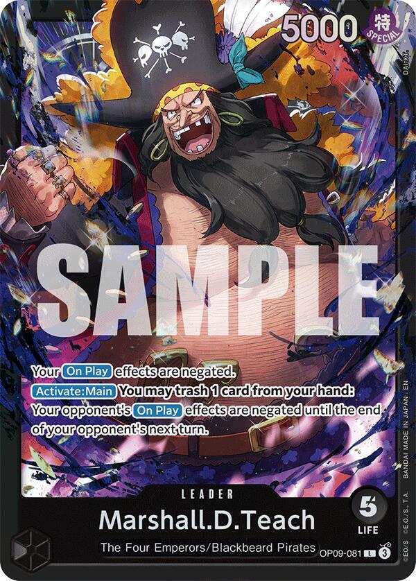 Marshall.D.Teach L OP09-081 Starter Deck Black Marshall.D.Teach ONE PIECE! Raw