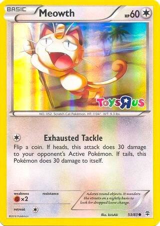 Meowth 53/83 Holo Toys R Us Promo Pokémon XY Generations Raw