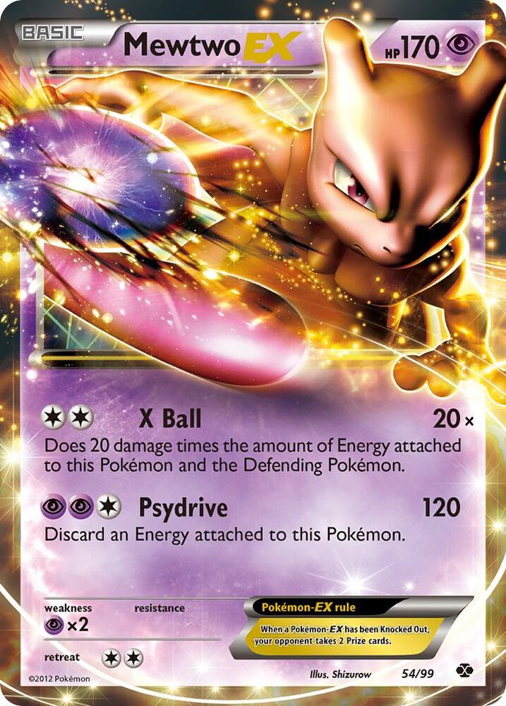 Mewtwo EX 54/99 Pokémon Nest Destinies Raw
