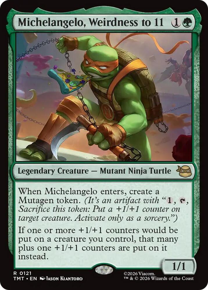 Michelangelo Weirdness to 11 Foil 0121 Teenage Mutant Ninja Turtles Magic The Gathering