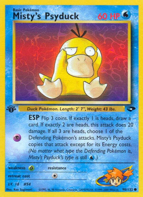 Misty's Psyduck 90/108 Pokémon Gym Challenge Raw