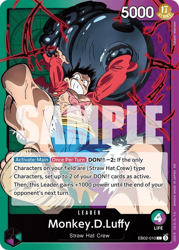 Monkey.D.Luffy EB02-010 Extra Booster: 25th Anniversary Collection One Piece Raw