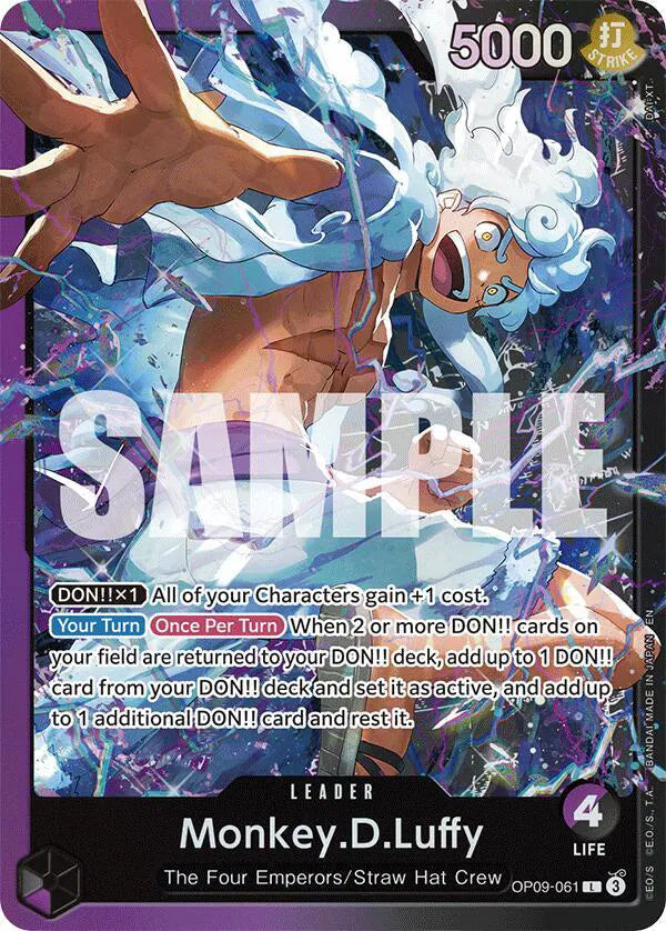 Monkey.D.Luffy L AA OP09-061 Emperors in The New World One Piece Raw