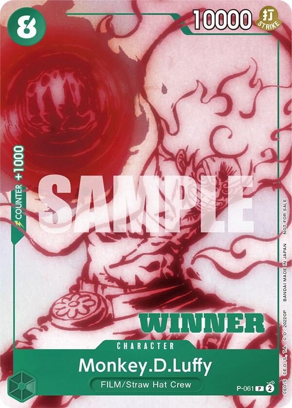 Monkey.D.Luffy P-061 Winner Stamp ONE PIECE! Raw