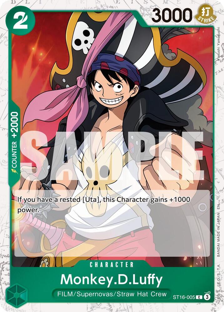 Monkey.D.Luffy Pirate Foil ST16-005 Premium Booster The Best Volume 2 One Piece! Raw