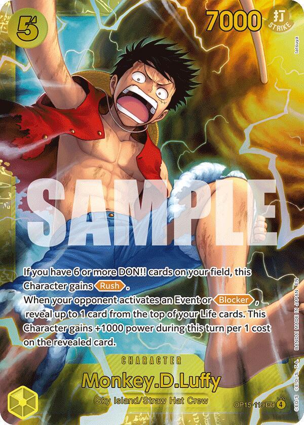 Monkey.D.Luffy SEC OP15-119 ONE PIECE! Adventure's on Kami's Island Raw