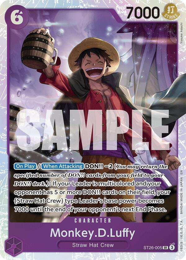 Monkey.D.Luffy SR ST26-005 Starter Deck Purple/Black Monkey.D.Luffy ONE PIECE! Raw
