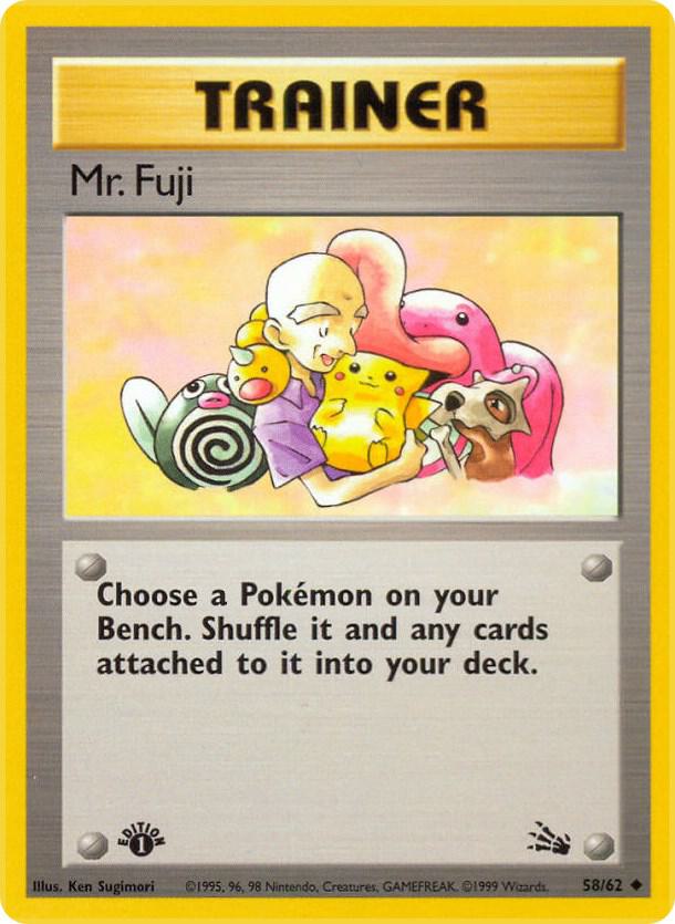 Mr. Fuji 58/62 Pokémon Base Set Fossil Raw