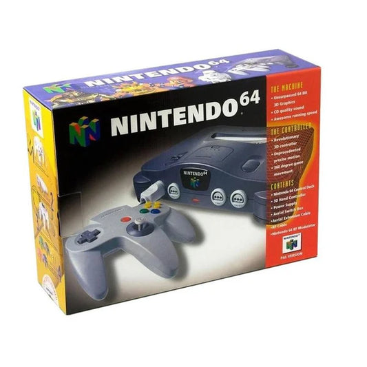Black N64 Nintendo 64 Console Loose Complete in Box