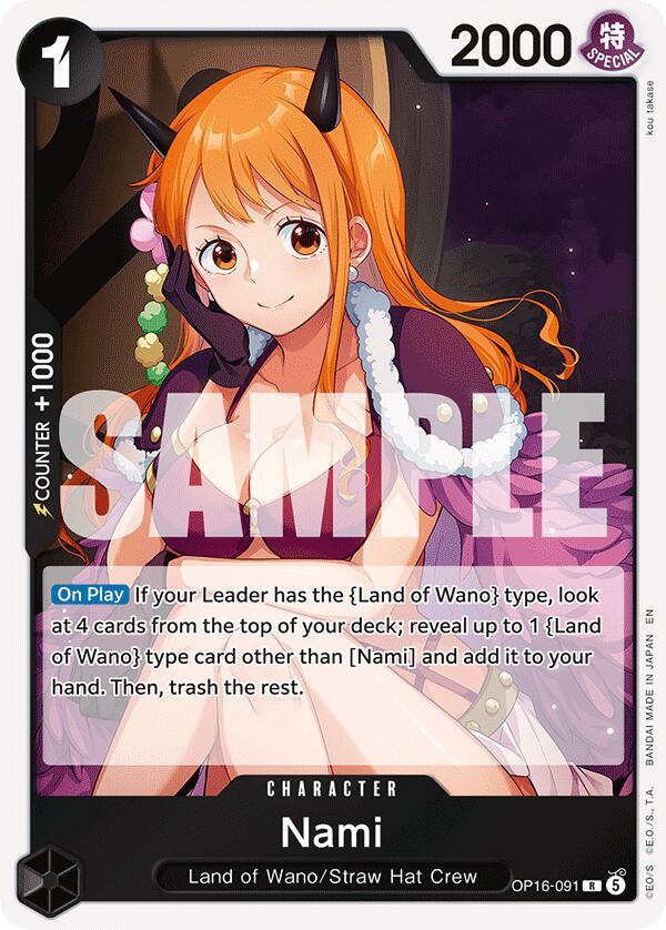 Nami Foil OP16-091 The Time of Battle ONE PIECE! Raw