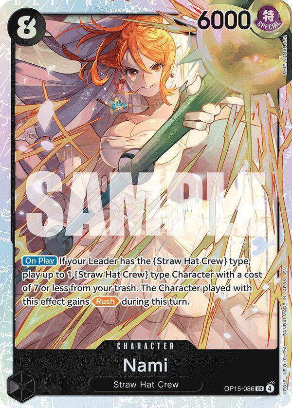 Nami SR OP15-086 ONE PIECE! Adventure's on Kami's Island Raw