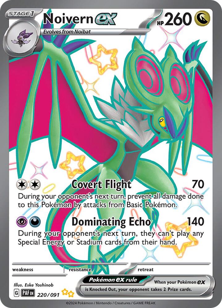 Noivern EX 220/198 Pokémon Scarlet & Violet Paldean Fates Raw