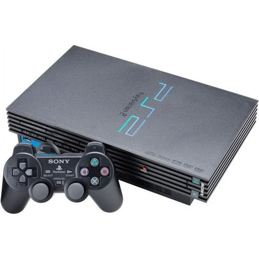 Sony PS2 PlayStation 2 Fat Black Console SCPH-3000x & Controller