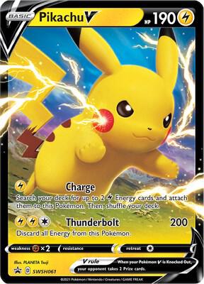 Pikachu V SWSH061 Black Star Promo Pokémon Sword & Shield Raw