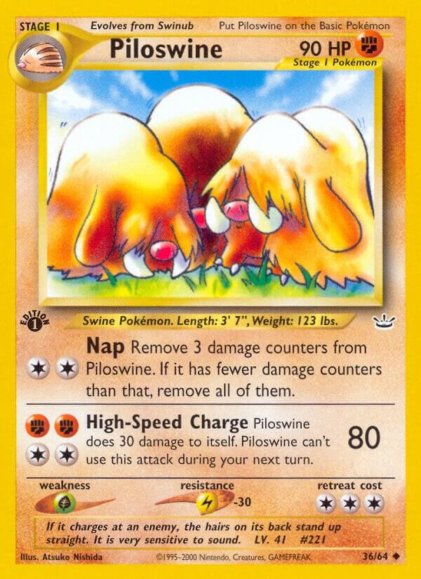 Piloswine 36/64 Neo Revelation Pokémon Raw