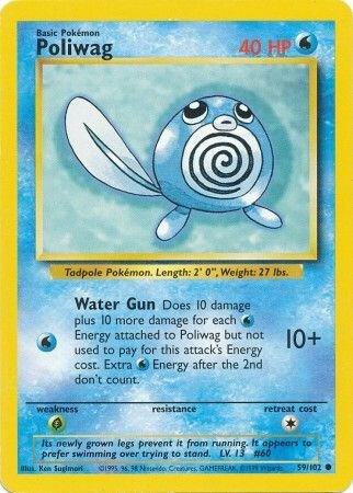 Poliwag 59/102 Pokémon Base Set Unlimited Raw