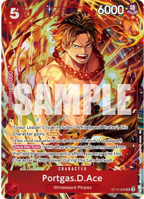 Portgas.D.Ace SR AA ST15-005 ONE PIECE! Illustration Box Vol.5 Promo Raw
