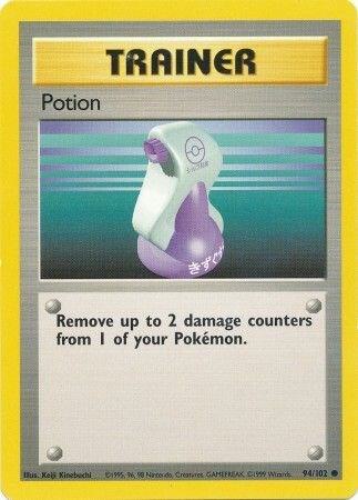 Potion 94/102 Pokémon Base Set Unlimited Raw