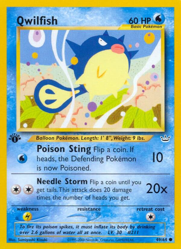Qwilfish 49/64 Neo Revelation Pokémon Raw