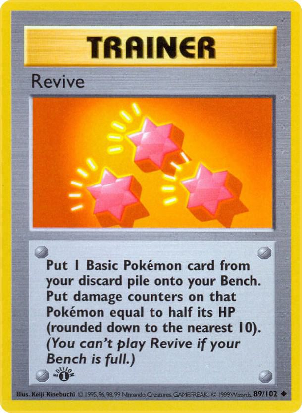 Revive 89/102 Pokémon Base Set Shadowless Raw