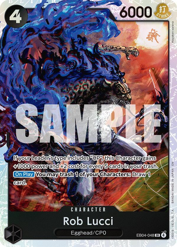 Rob Lucci SR EB04-048 ONE PIECE! Extra Booster: Egghead Crisis