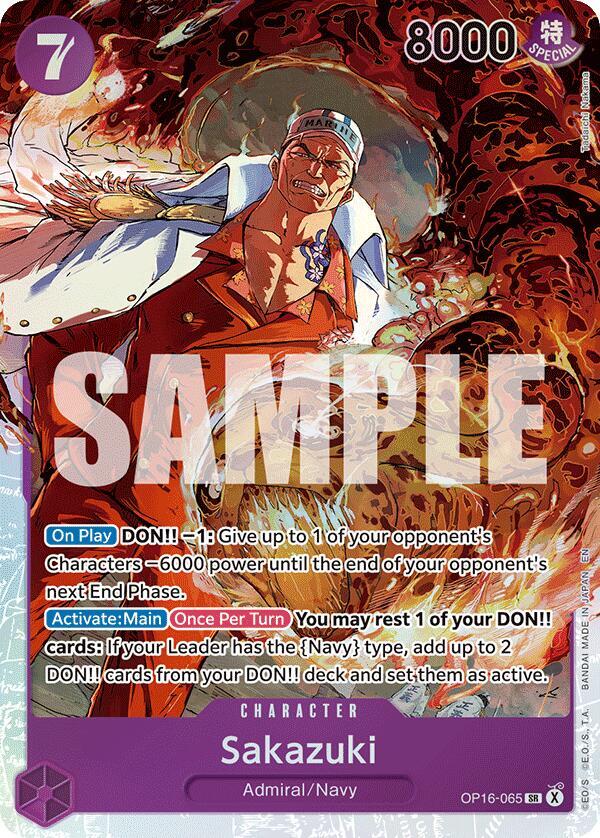 Sakazuki SR OP16-085 The Time of Battle ONE PIECE! Raw