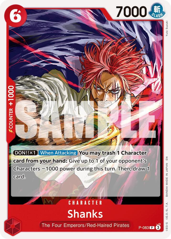 Shanks P-083 ONE PIECE! Event Pack Vol. 6 Promo Raw