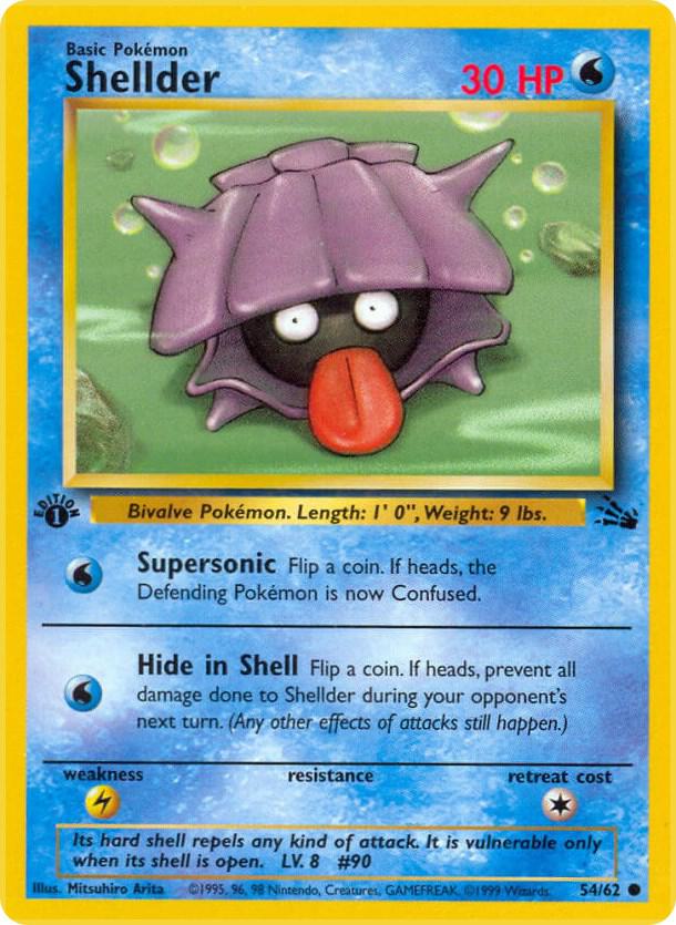 Shellder 54/62 Pokémon Fossil Raw