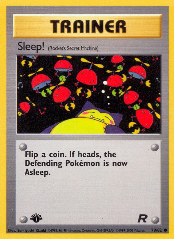 Sleep! (Rocket's Secret Machine) 79/82 Pokémon Team Rocket Raw